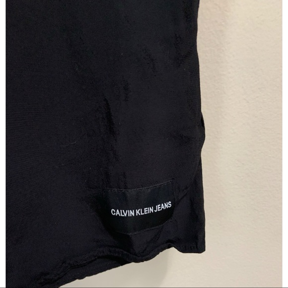 Calvin Klein Black Button Down Dress Size Large - Picture 4 of 5